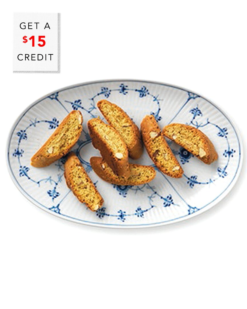 Blue Fluted Plain Oval Accent Dish With $15 Credit