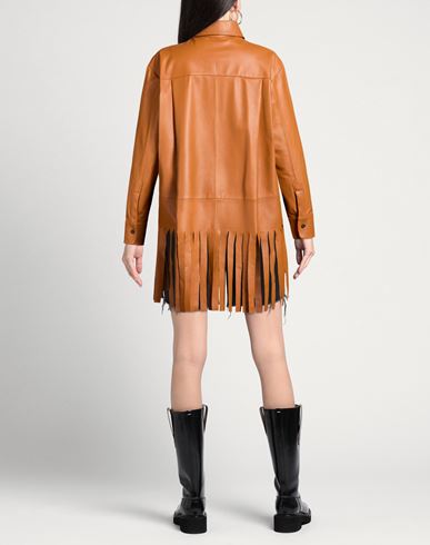 Woman Shirt Tan Size 6 Leather