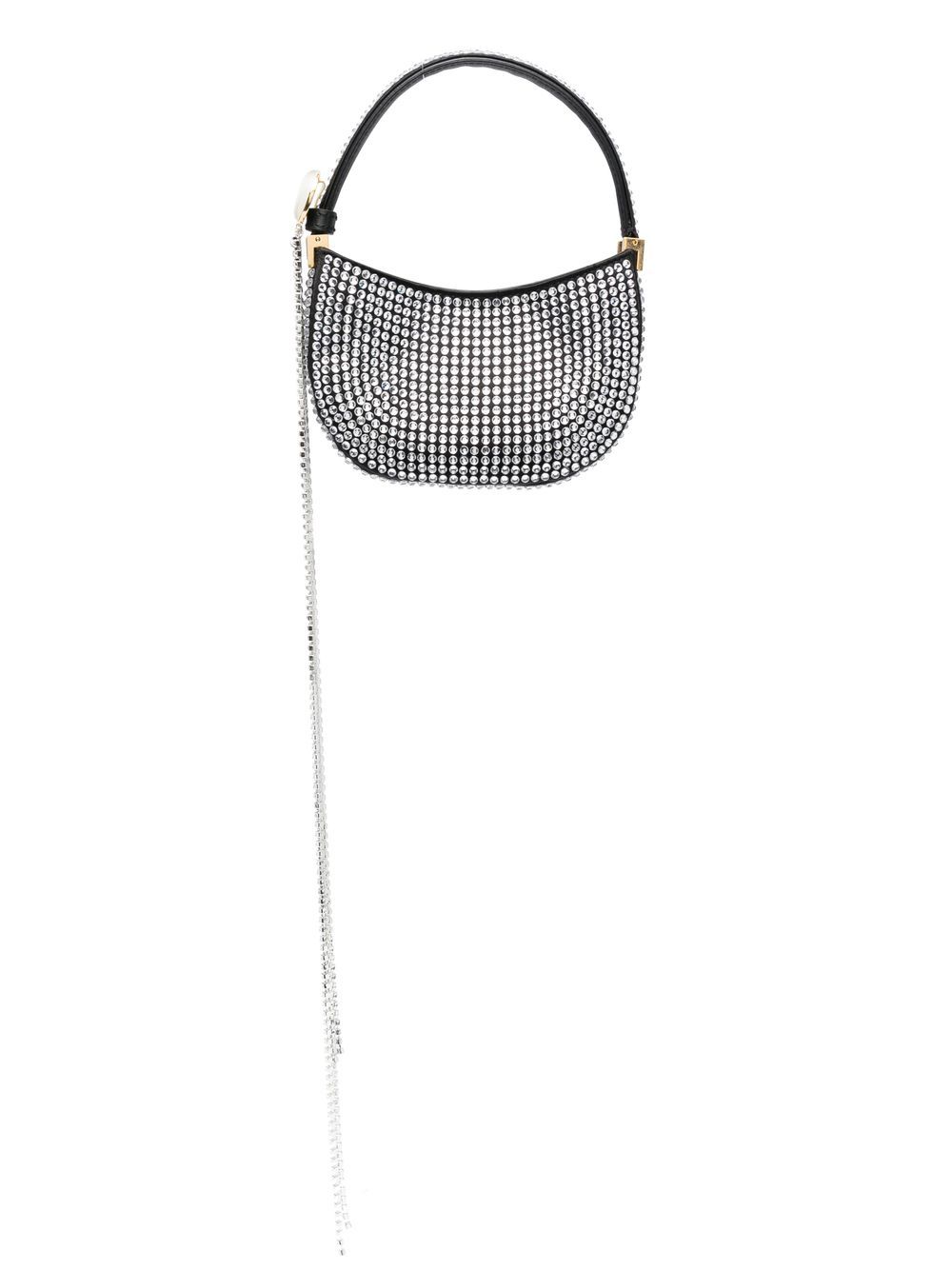 Crystal-embellished shoulder-bag - Black