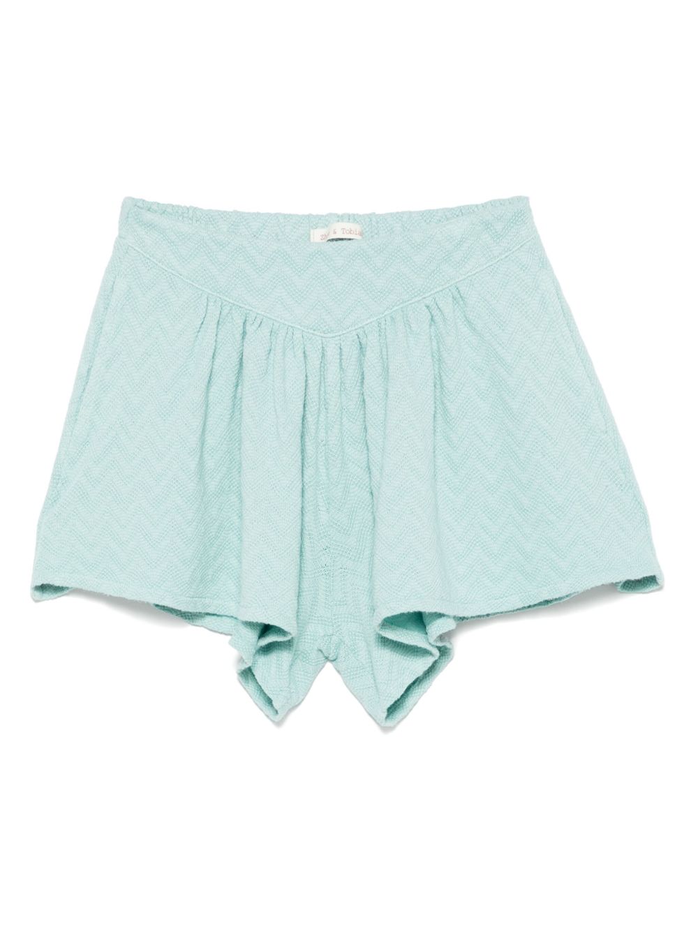 Zhoe & Tobiah chevron-pattern shorts - Blue