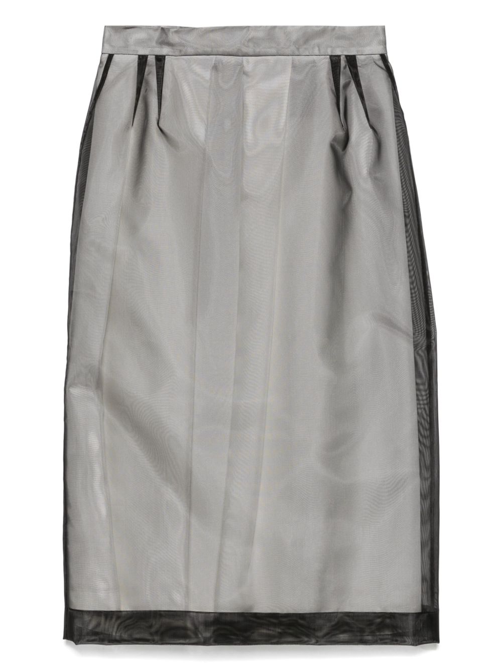 Silk midi skirt - Black