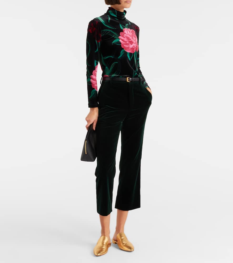 Floral turtleneck top