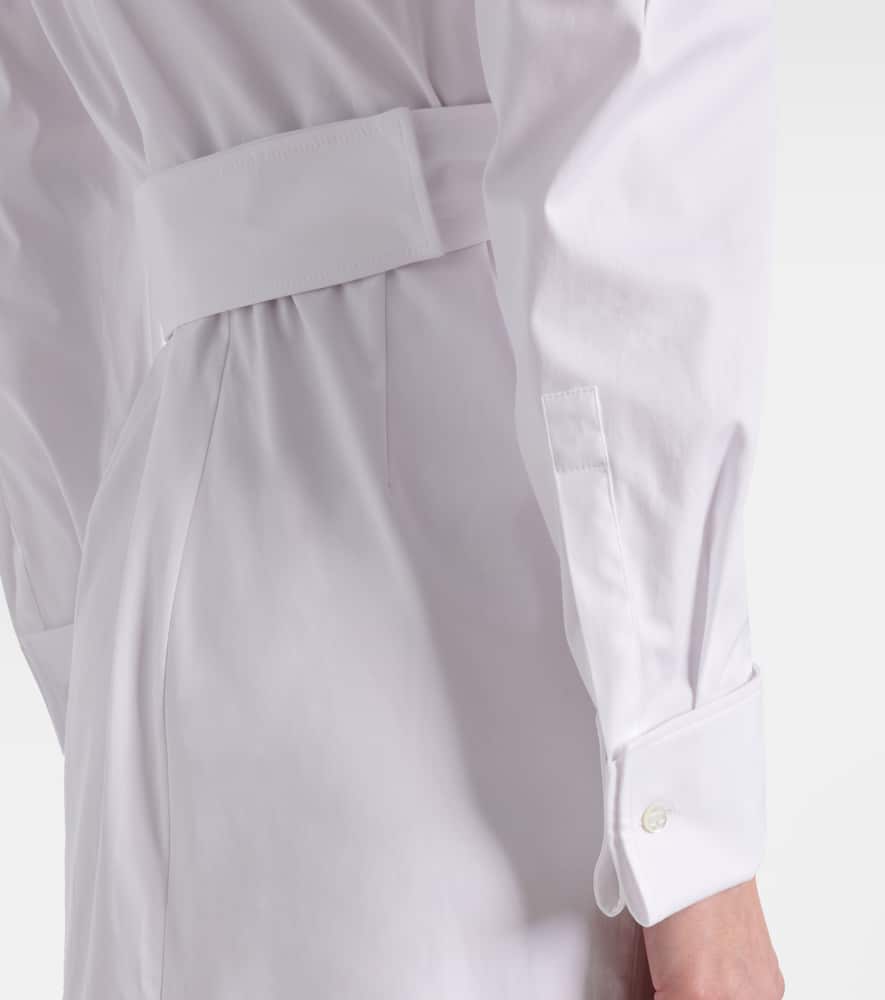 Cotton-blend twill wrap dress