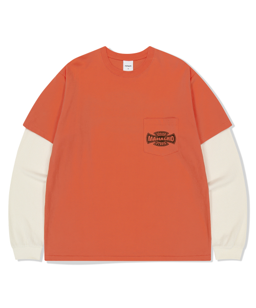 CROSS LOGO THERMAL LS TEE ORANGE