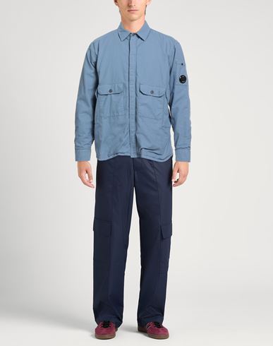 C. p. Company Man Shirt Light blue Size L Cotton