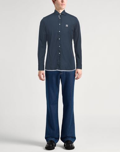 Man Shirt Navy Size 15 Cotton