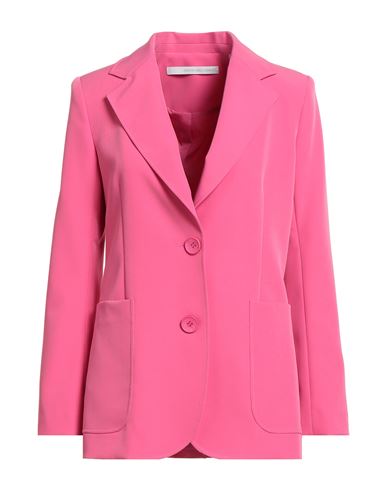 Woman Blazer Fuchsia Size 4 Polyester, Elastane