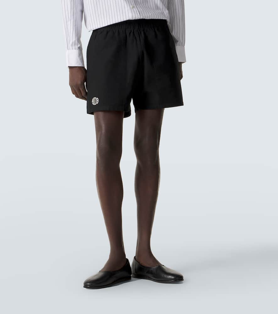 Logo cotton twill Bermuda shorts