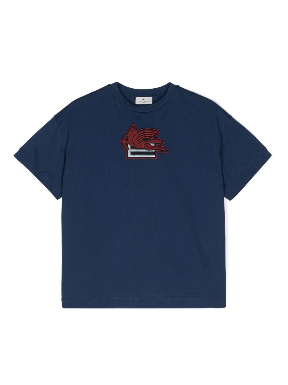 Pegaso-motif cotton T-shirt - White