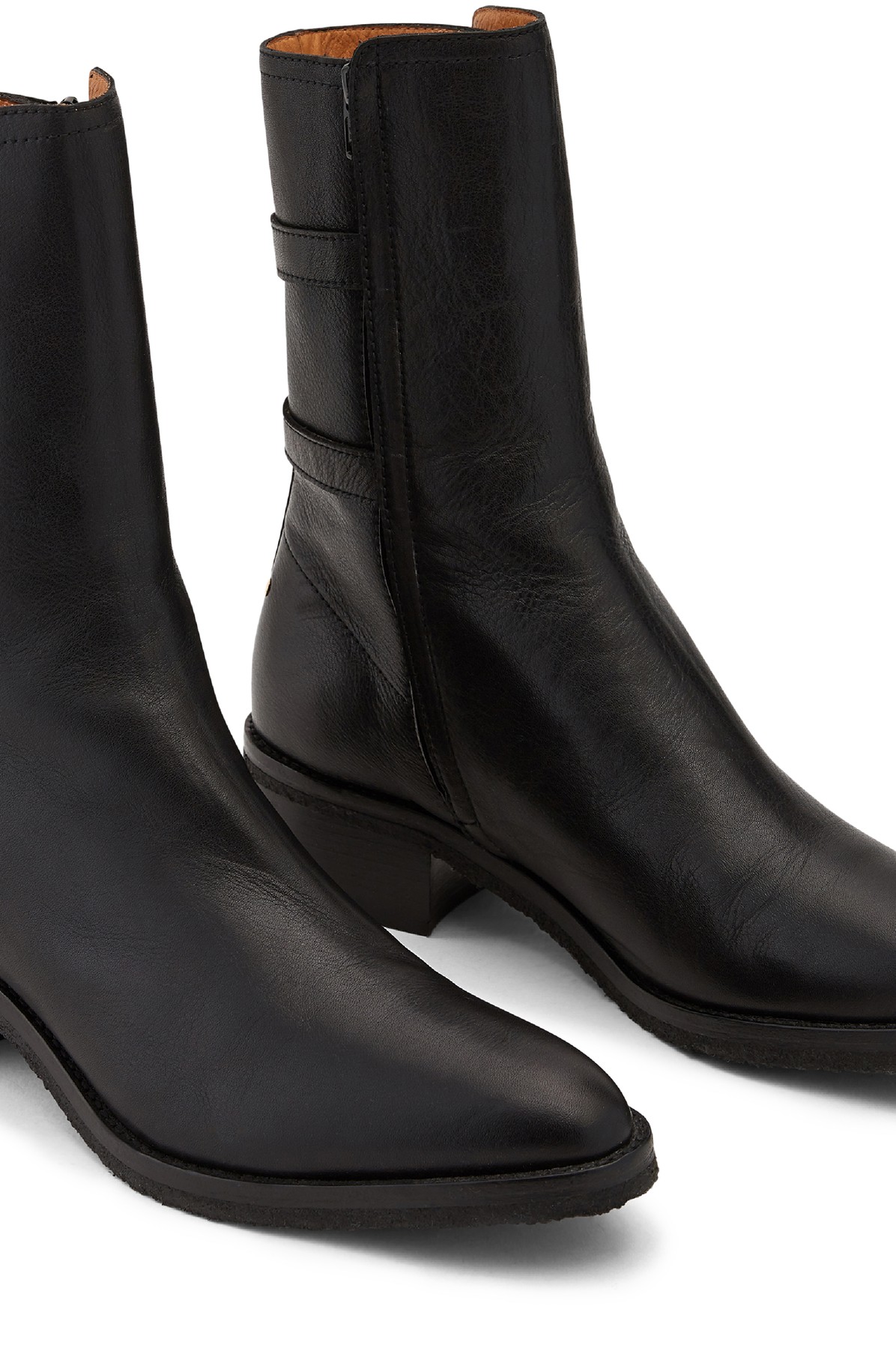 Jodhpur-style flat ankle boots