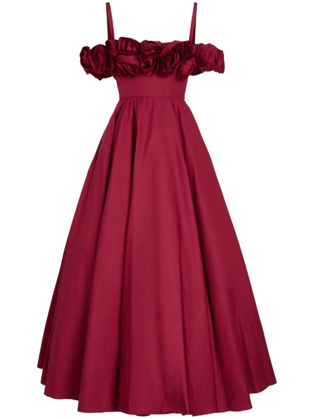 Floral bustier gown - Red