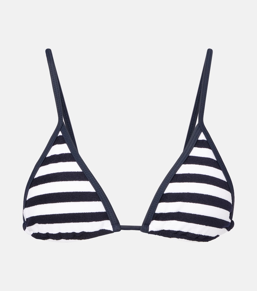 Via striped bikini top