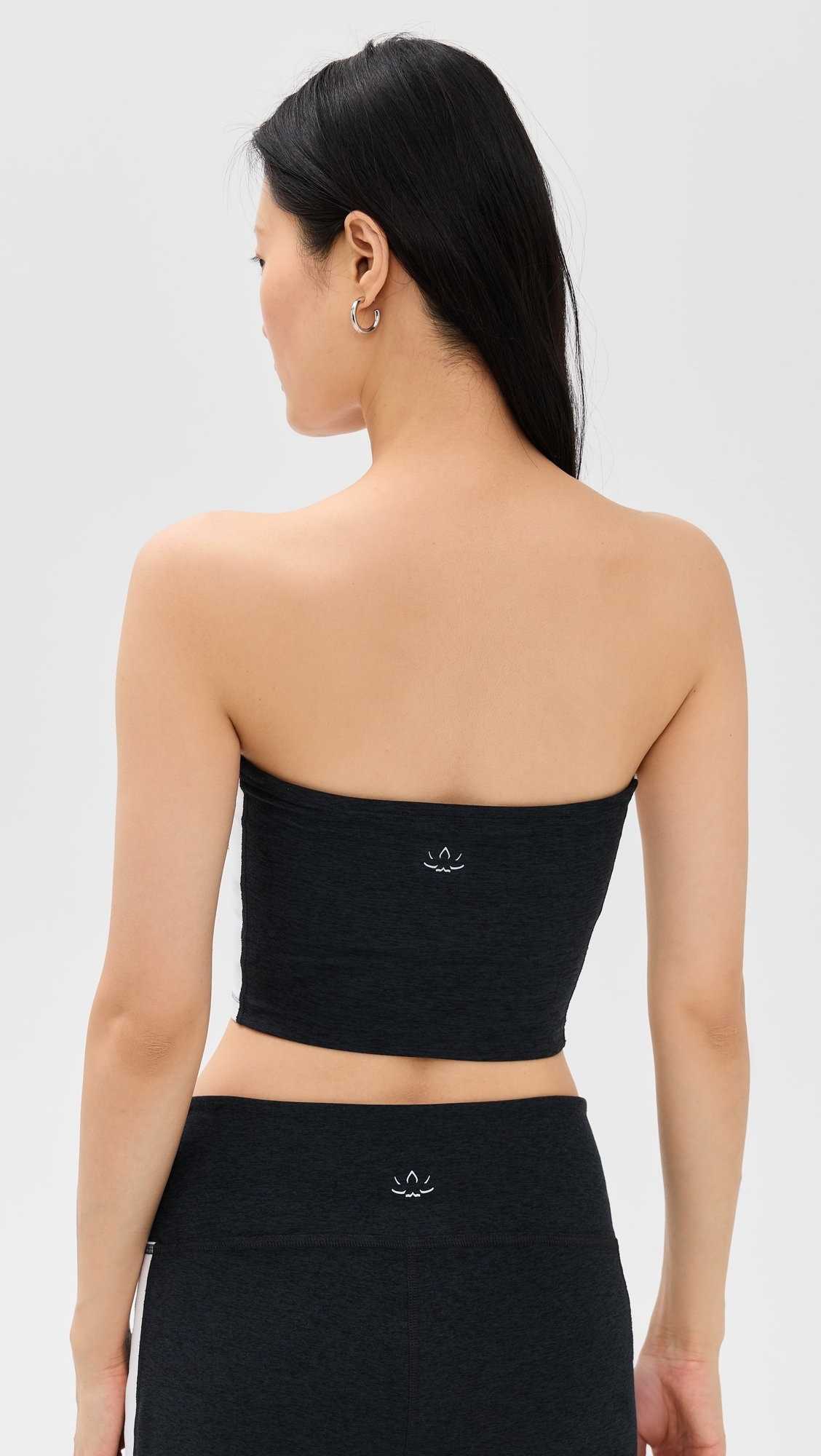 Spacedye Line Up Strapless Cropped Top Darkest Night Cloud White