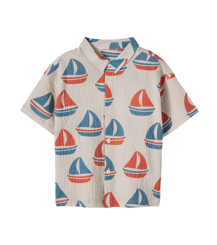 Konges Sløjd Elliot printed cotton seersucker shirt