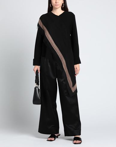 Woman Top Black Size 6 Polyester, Modal, Virgin Wool