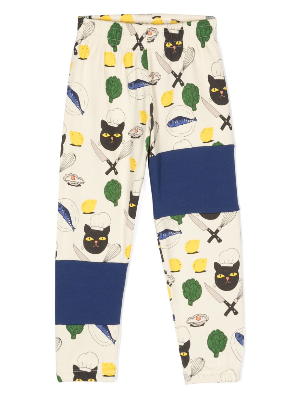 Chef Cat graphic-print track pants - Neutrals