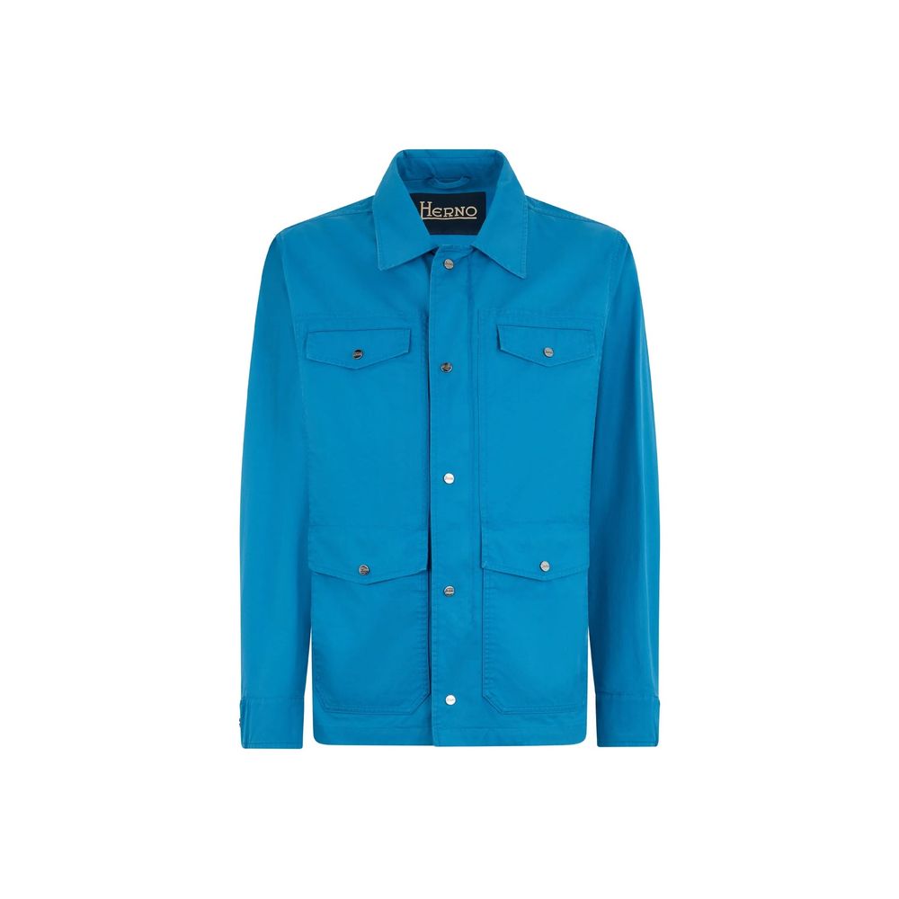 Cotton Shell Jacket — Blue