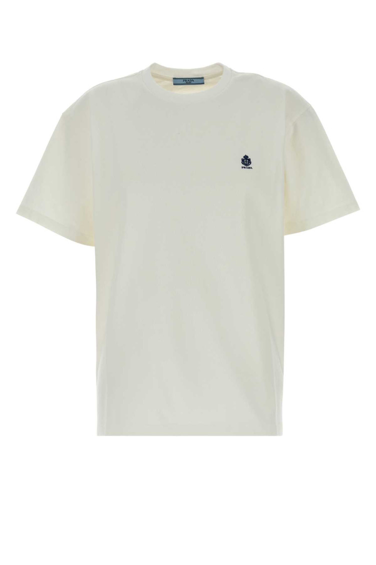Prada - cotton crew neck short sleeve t-shirt