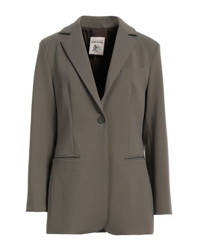 Semicouture Woman Blazer Khaki Size 10 Viscose, Polyamide, Elastane, Polyester