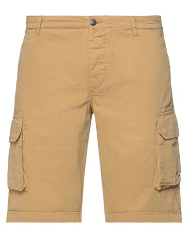 Man Shorts & Bermuda Shorts Camel Size 40 Cotton