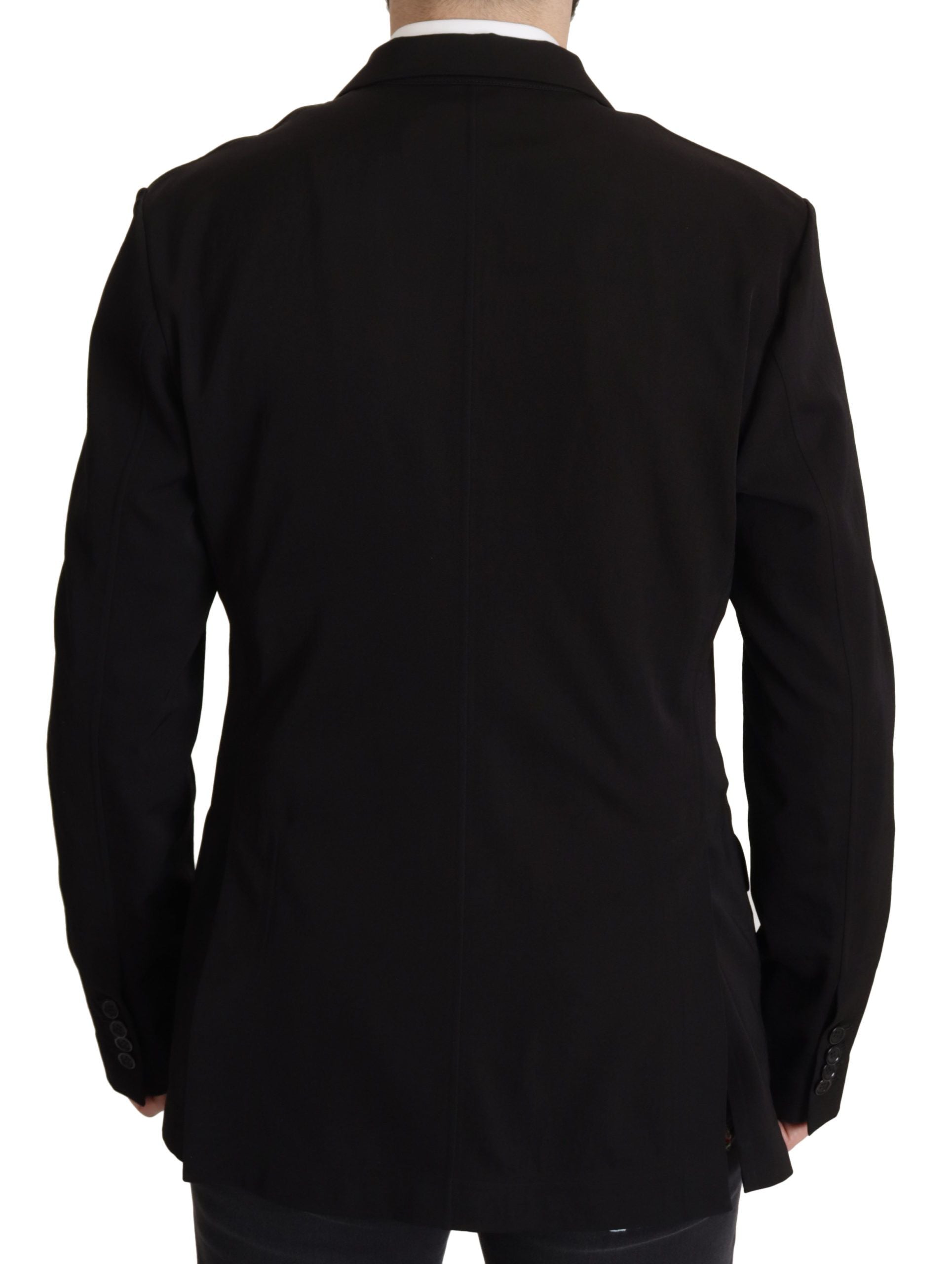 Virgin Wool Single Breasted Blazer — Black