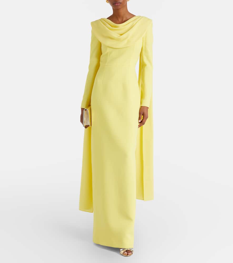 Zaira draped crêpe gown
