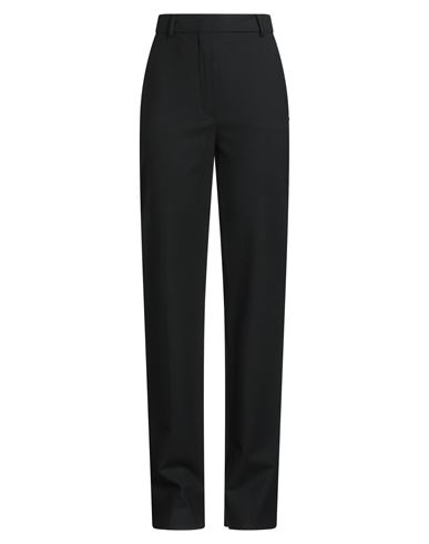Woman Pants Black Size 8 Virgin Wool, Elastane