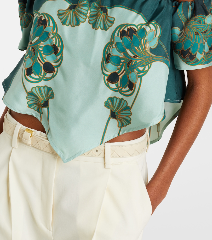 Sand Dollar printed silk top