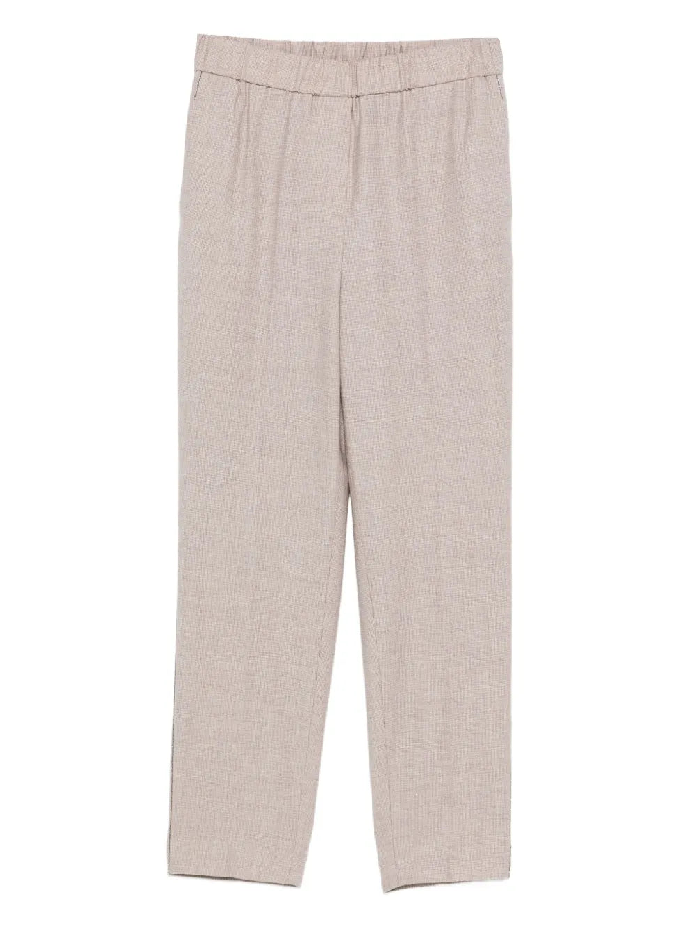 Elastic-Waist Trousers — Beige