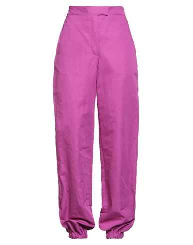 Fête Impériale Woman Pants Fuchsia Size 8 Cotton, Linen