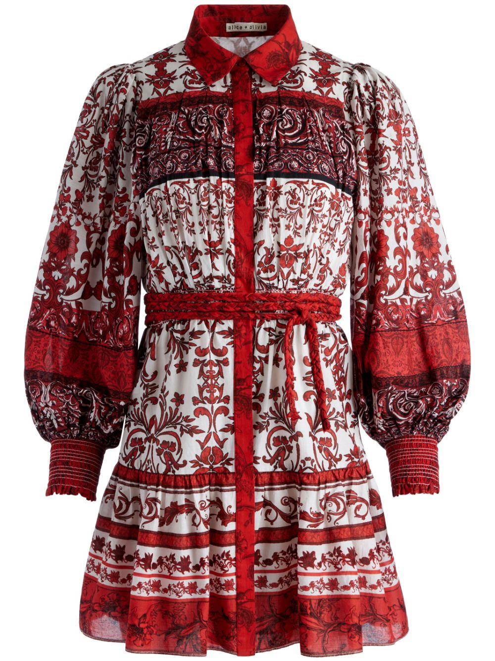 Tiffie floral-print dress - Red