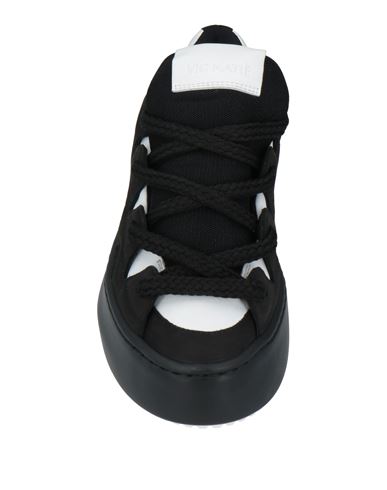 Vic Matiē Woman Sneakers Black Size 6 Leather, Textile fibers