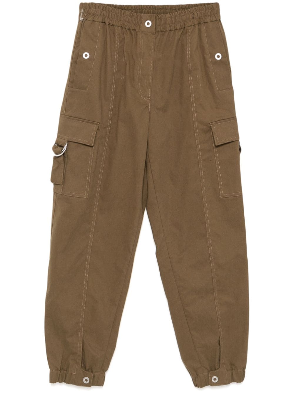 Decorative button detailing trousers - Brown