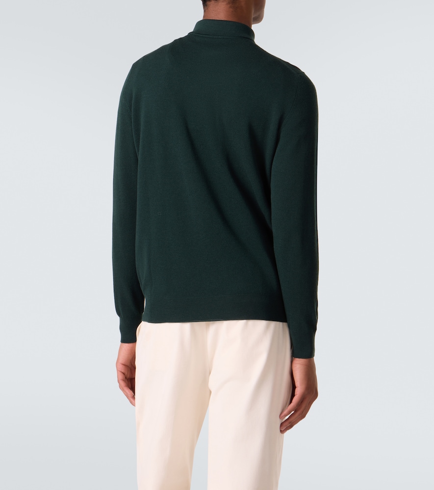 Wool polo sweater