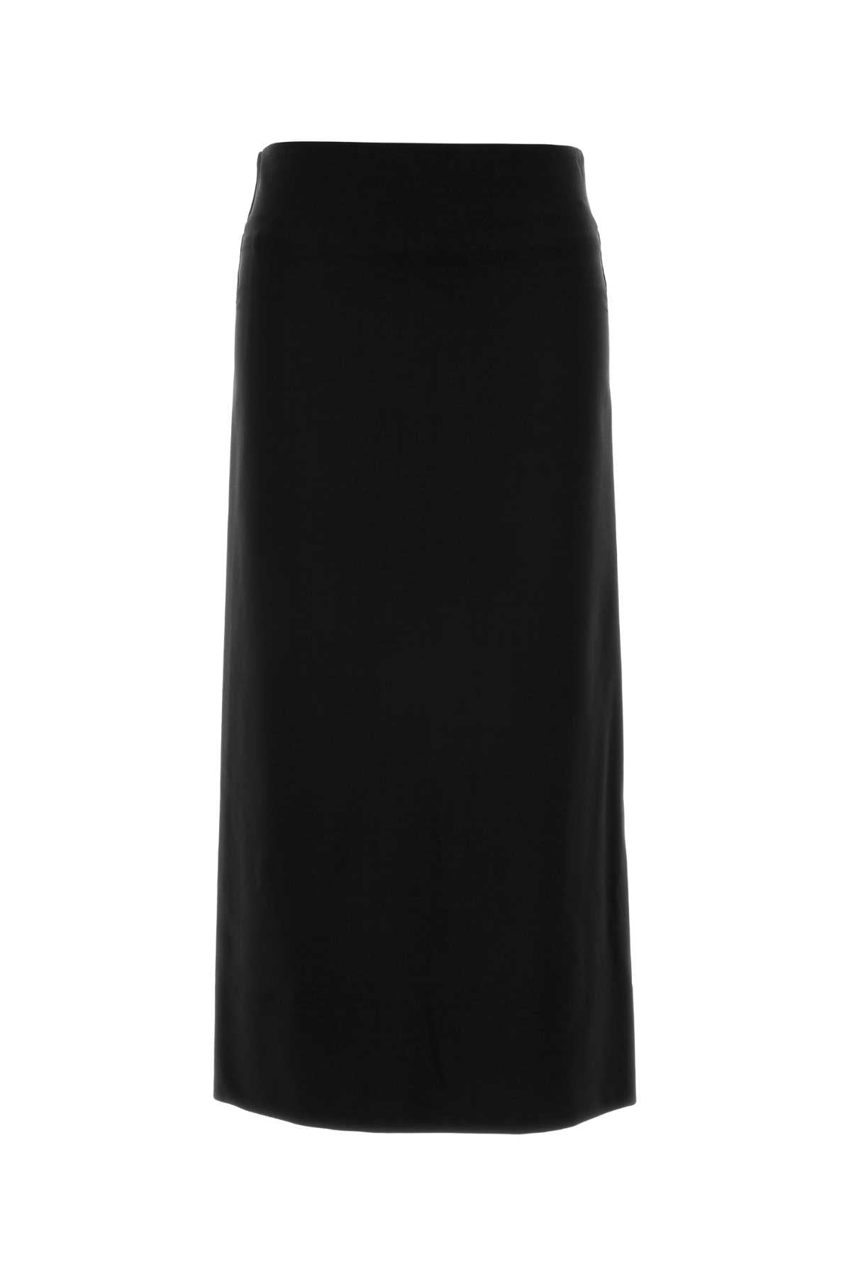 Jersey Midi Skirt — Black