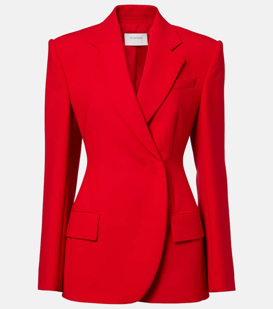 Double-breasted peplum blazer