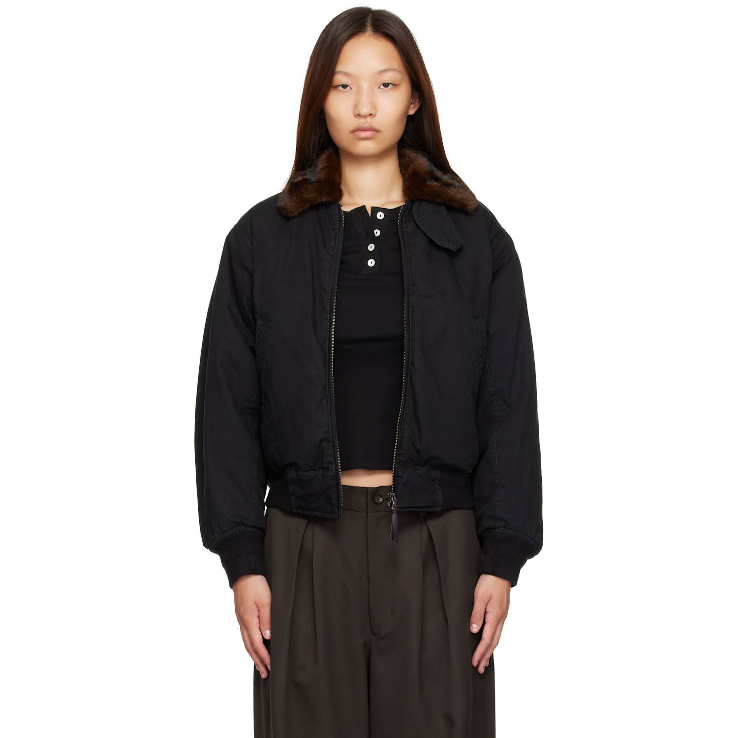 Black Maison Pilot Jacket