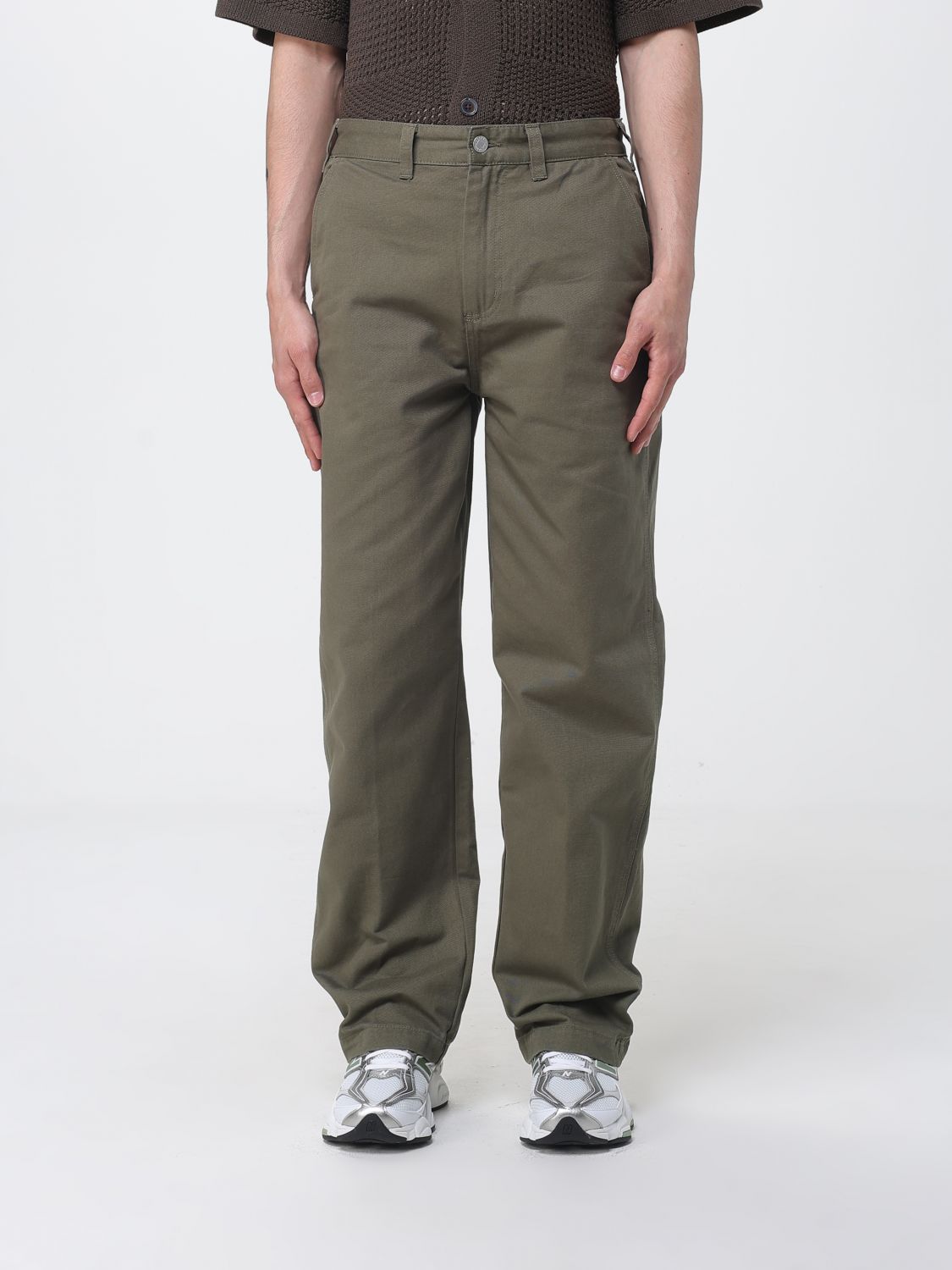 Pants Men color Green