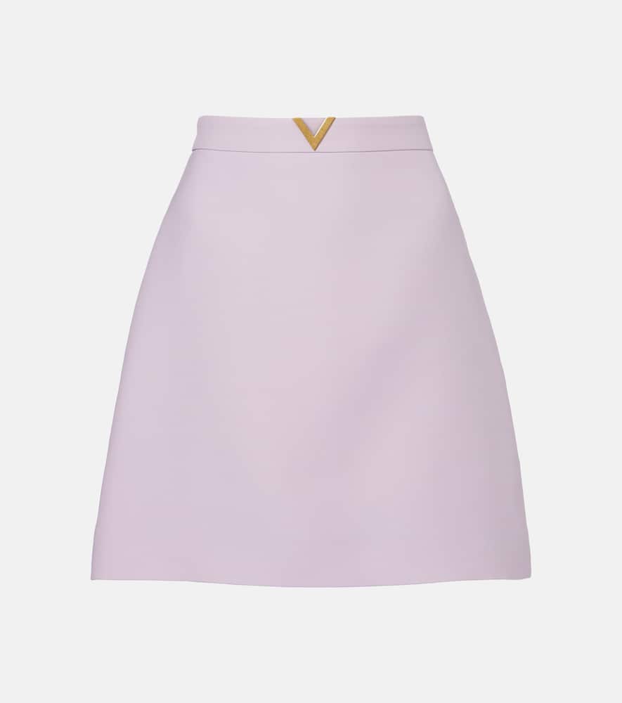 Wool and silk Crepe Couture miniskirt