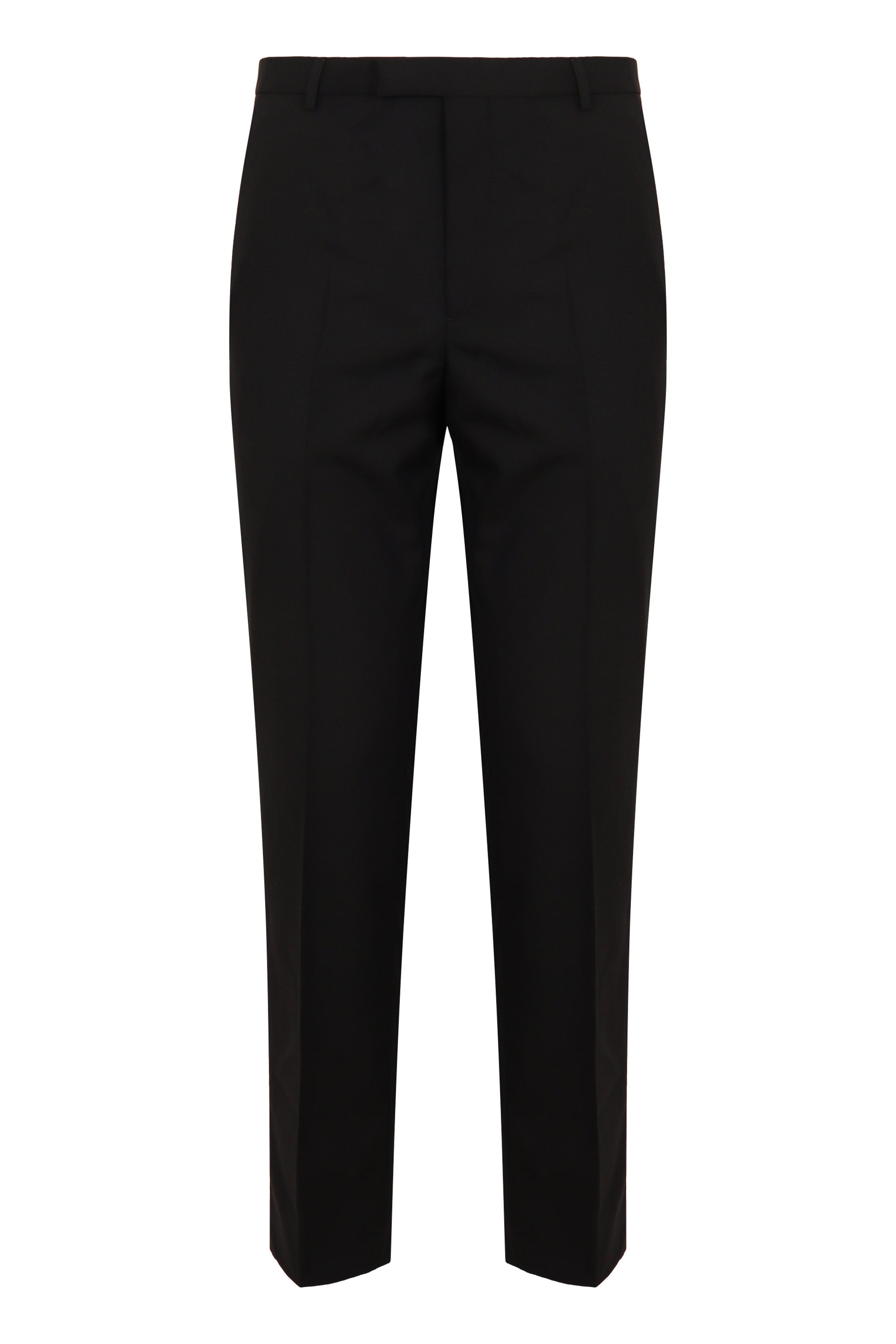 Wool Trousers with Back Welt Pockets