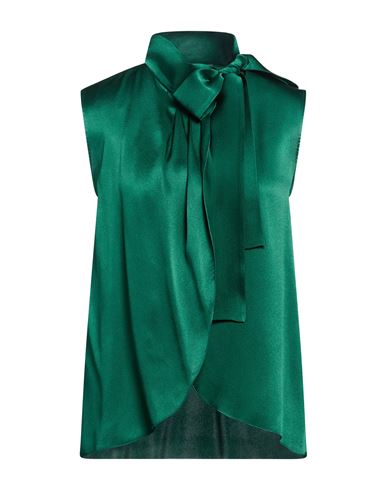Woman Top Green Size 4 Acetate, Silk