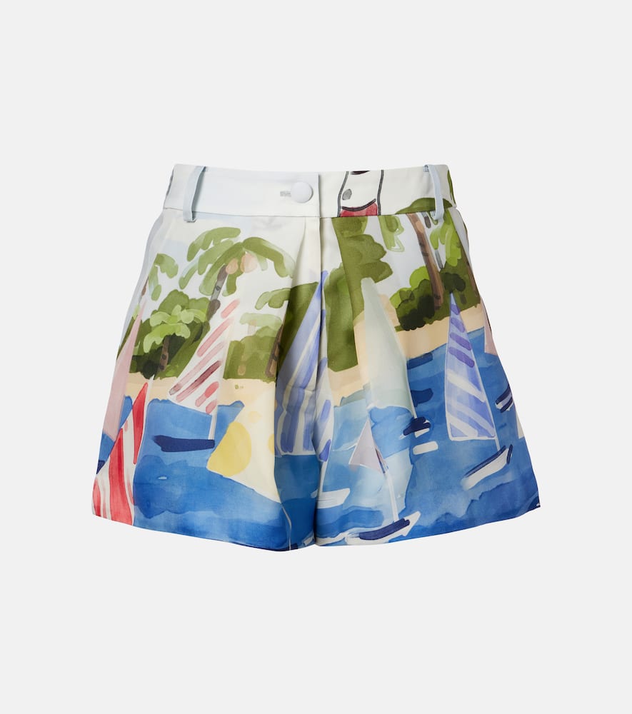 Josie printed silk shorts