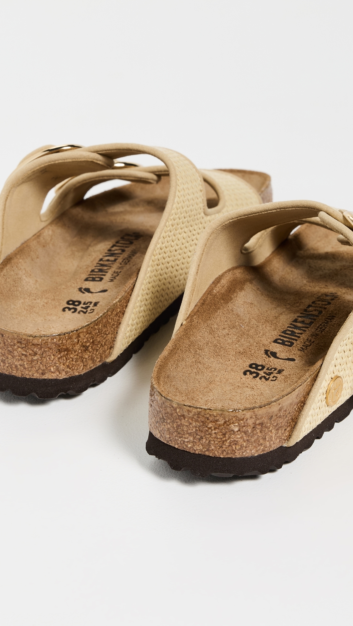 Arizona Big Buckle Raffia Sandals Natural