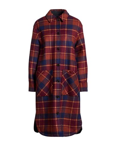 Woman Coat Rust Size M Wool, Polyamide