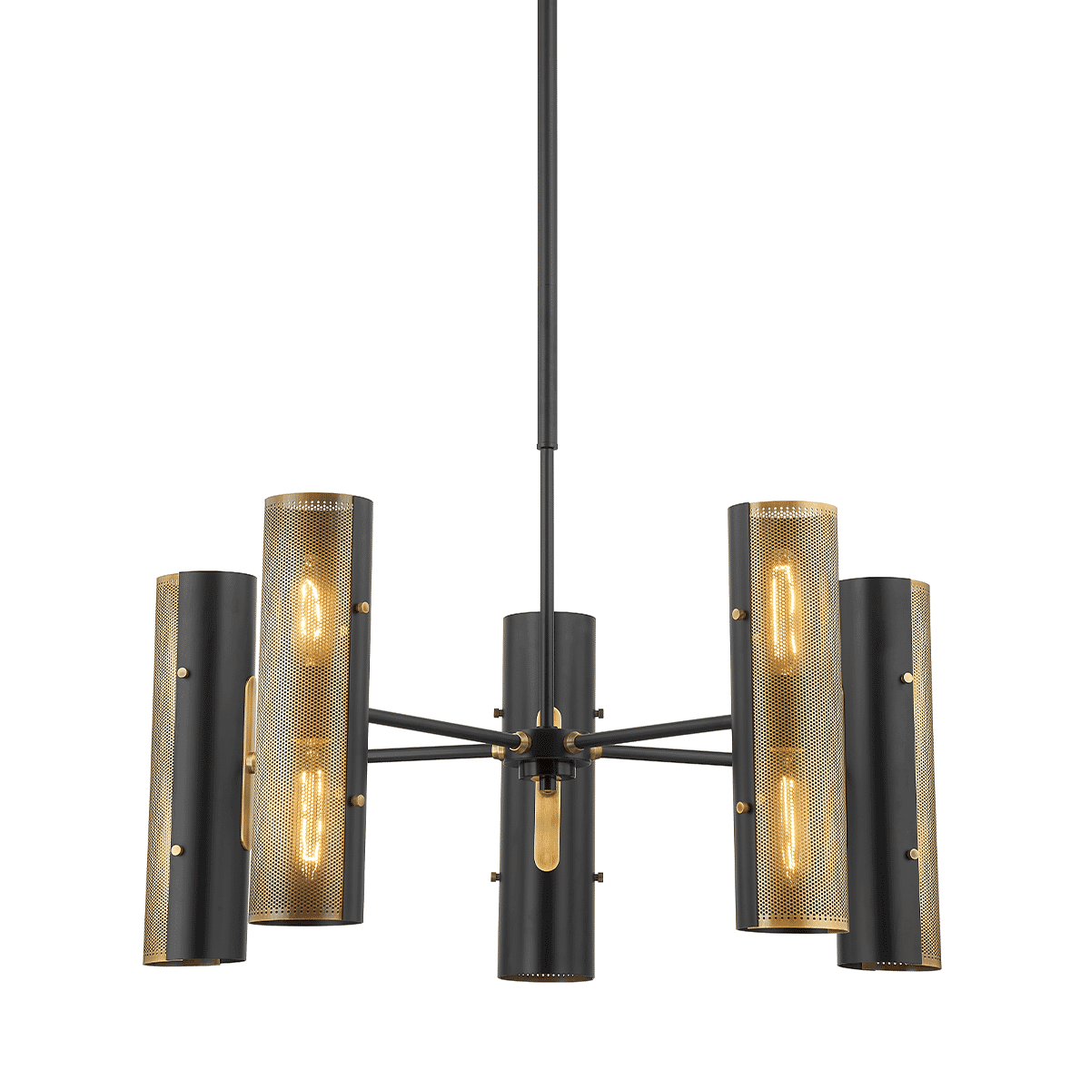 Patina Brass Ten Light Chandelier from the Mikka Collection