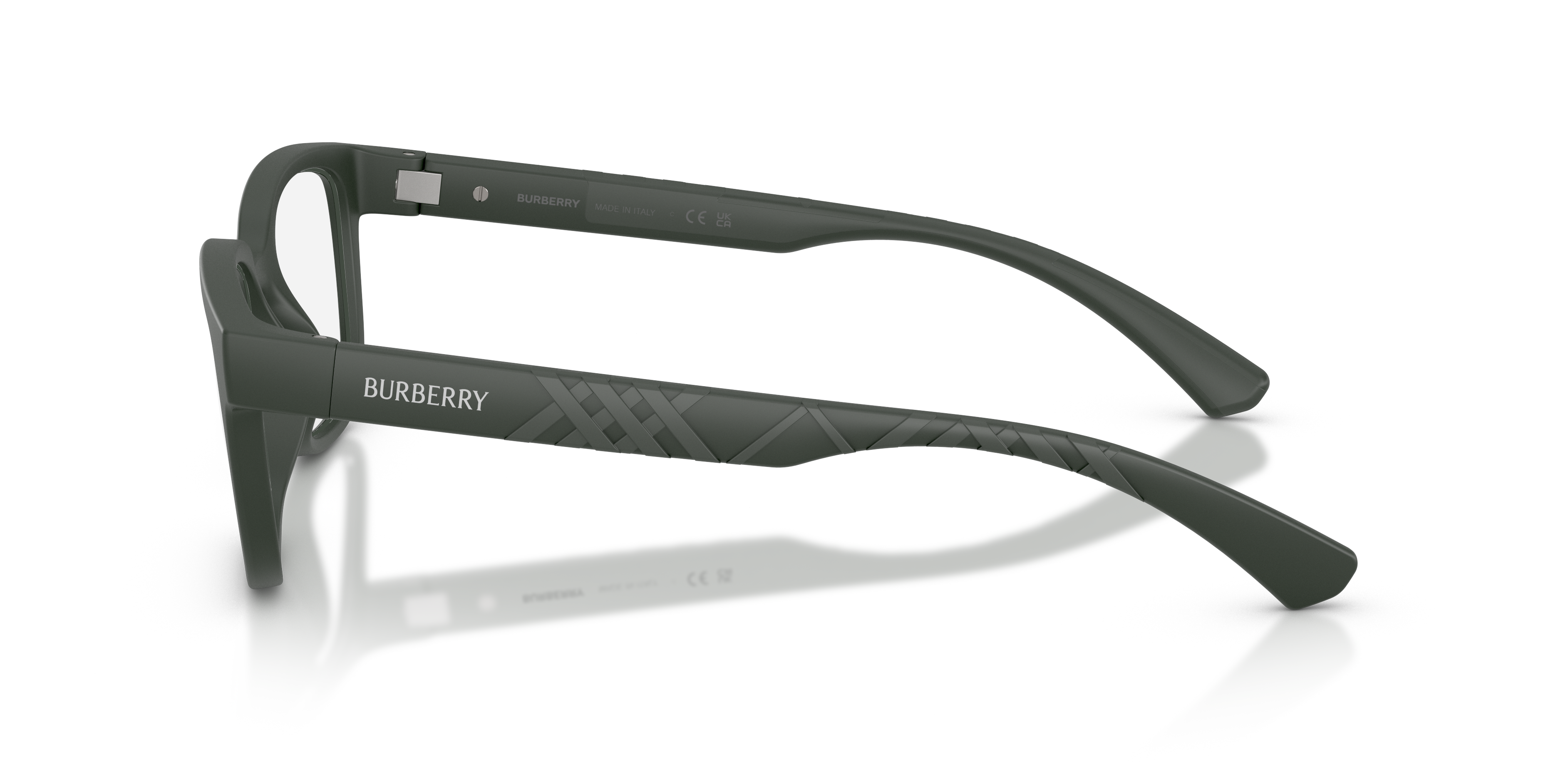 Burberry Man Burberry BE2451U 4232 Optical frames Injected Green Transparent Squared Norma
