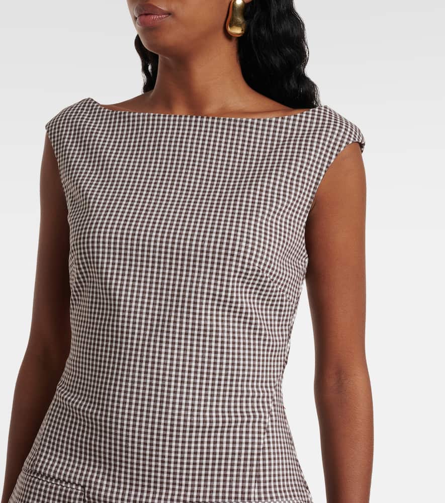 Walker checked minidress