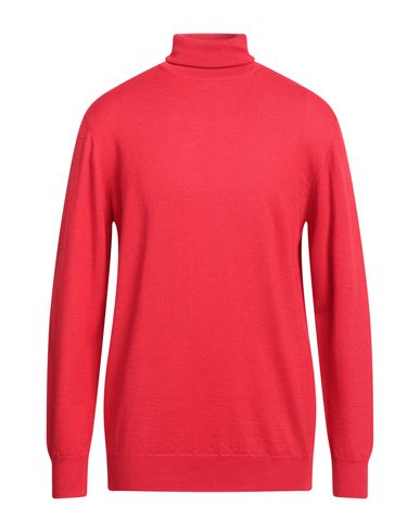 Man Turtleneck Red Size 38 Acrylic, Wool
