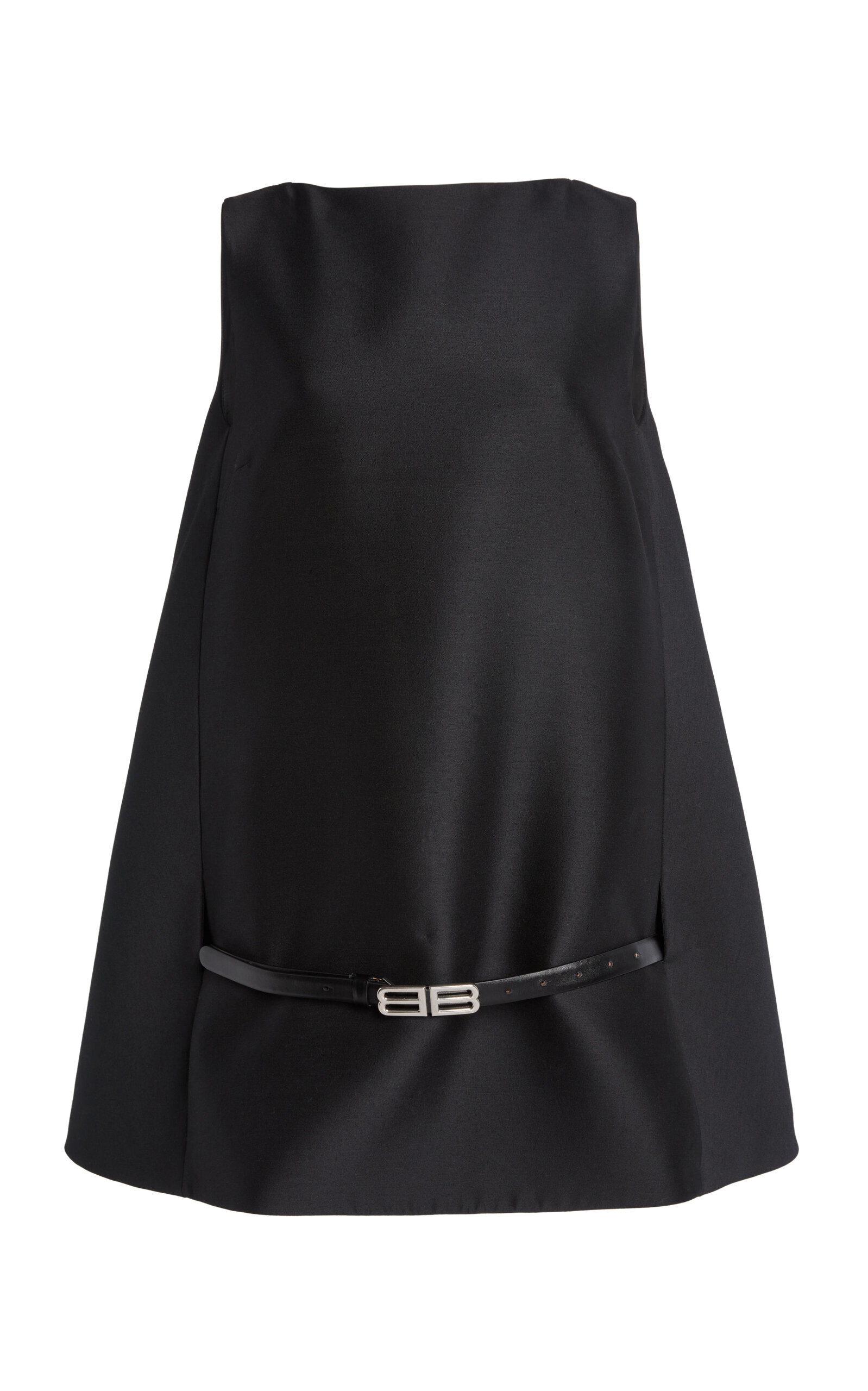 Belted Wool-Silk Mini Dress - Moda Operandi