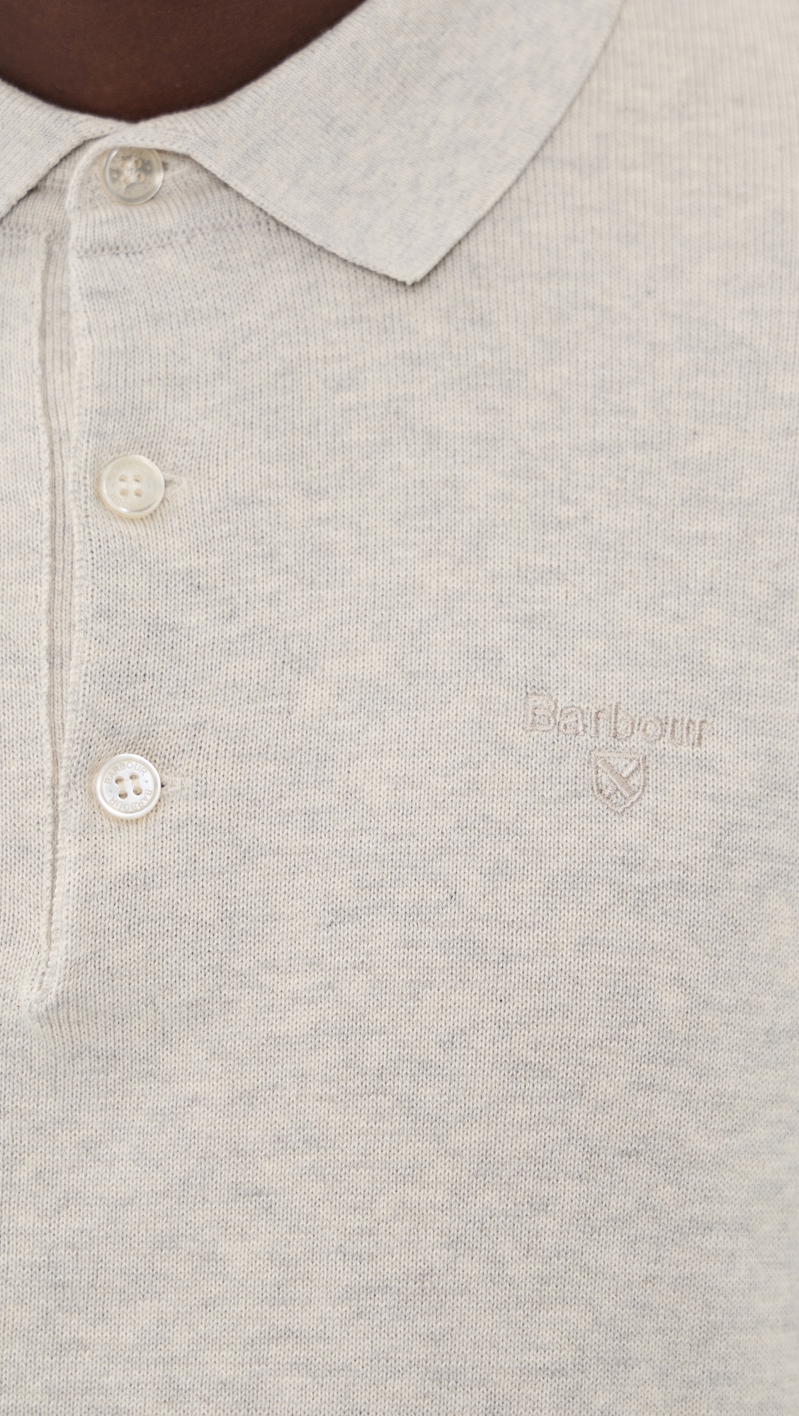 Pima Cotton Knitted Polo Shirt Neutral